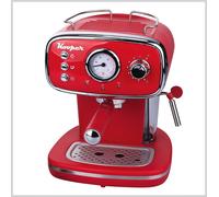 MACCHINA CAFFÈ KOOPER 3 FILTRI PRESSIONE 15BAR SERBATOIO 1.2 LITRI ROSSO