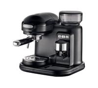 Ariete 1318 Moderna Macchina per caffè espresso con macinacaffè integrato, per caffè in grani e macinato, cappuccinatore per schiuma di latte, 1 filtro, 1080 W, 800 cc, nero