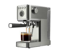 MACCHINA CAFFÈ MANUALE EVVO V0167, 1,5 l, Compatibile con Caffè macinato, monodose, Pressione pompa 20 bar, Potenza 1350 W, Serbatoio acqua 1,5 l, Disattivazione automatica, Argento, Nero