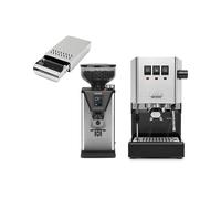 MACCHINA CAFFÈ MANUALE GAGGIA Classic E24 Premium Bundle RI9481 - Pressione pompa 15 bar, Compatibile con Caffè macinato, cialde sistema E.S.E., Pressione pompa 15 bar, Potenza 1200 W, Serbatoio acqua