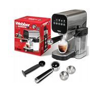 MACCHINA CAFFÈ MANUALE WEBBER BARSITA H5, Compatibile con Caffè macinato, Pressione pompa 20 bar, Potenza 1350 W, Serbatoio acqua 1 l, Argento