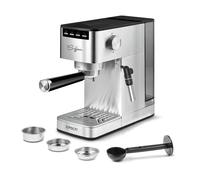MACCHINA CAFFÉ POLTI Coffea P10S, Compatibile con Macinato e Cialde, Pressione pompa 15 bar, Potenza 1450 W, Serbatoio acqua 1,3 l, Disattivazione automatica, Argento