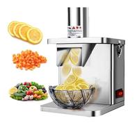 Macchina Commerciale, affettatrice elettrica per Verdure, Tritatutto, tagliatrice Circolare per cipolle, tritacarne, Robot da Cucina Multifunzionale con Lame in Acciaio Inox da 6/8/9/12/15