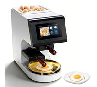 Macchina commerciale automatica per omelette 4000W, macchina per friggere le uova con touchscreen e separazione automatica delle uova, fino a 110 uova all'ora per bar per la colazione, panetter white