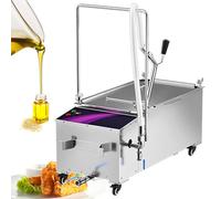 Macchina commerciale del filtro dell'olio della friggitrice, efficiente filtro dell'olio di frittura con la pompa e il tubo flessibile per i ristoranti e le bancarelle di alimento