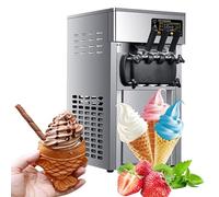 Macchina Commerciale del Gelato di Servizio Molle, Macchina Commerciale del Creatore del Gelato di 3 Gusti con Il Pannello di LCD, 16-18l/H Rendimento