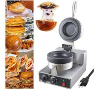 Macchina commerciale dell'hamburger in acciaio inox a doppia testa, doppio waffle rotondo con maniglie isolate, ferro da ghiaccio,pressa elettrica antiaderente Panini (testa singola)
