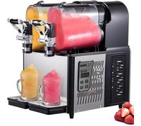 Macchina Commerciale Granito 2x3L Doppio Serbatoio, Macchina Di Granito D'acciaio Macchina Per Bevande Ghiacciate, Dispenser Di Bevande Colpite Granite Margherita Smoothie, Per Ristoranti Caffè E Bar