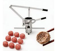 Macchina commerciale per formare polpette, macchina per polpette in acciaio inossidabile con stampi intercambiabili da 15/18/20/22 mm per polpette di pesce, manzo, maiale e verdure 13cm