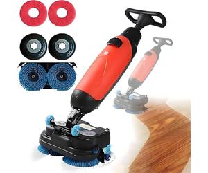 Macchina commerciale per pavimenti da 45,7 cm, 13000 mq/h, mini macchina per pavimenti con serbatoi separati da 4L e 6L, spazzole motorizzate per pulizia industriale