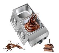 Macchina Commerciale per Temperaggio del Cioccolato, Scioglicioccolato Elettrico 30-80°C Controllo della Temperatura Macchina per Sciogliere Il Cioccolato In Acciaio Inox con 2 Serbatoi per Latt CS-2