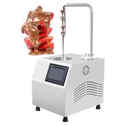 Macchina commerciale per temperare il cioccolato con distributore automatico e tavola vibrante in acciaio inox per fontana, rivestimento di fragole, bar e dessert, 5,5 l