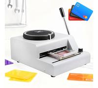 Macchina Compatta per Goffratura di Carte PVC, Goffratrice Manuale per Numeri su Carte PVC con 72 Caratteri, per Carte in Plastica 85,5 × 55 Mm, profondità E Spaziatura Regolabili, Macchina