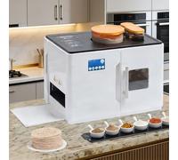 Macchina completamente automatica per Roti Chapati, pressa elettrica per focacce a un pulsante con capacità di 20 pezzi per preparare tortillas Roti, Dosa, mais e farina nella cucina di casa