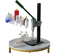 Macchina crimpatrice per profumi, tappatrice manuale per bottiglie spray da 13-15 mm, strumento di tappatura a pressione in acciaio inossidabile regolabile in altezza per profumi e oli essenziali