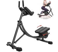 Macchina da allenamento AB per allenamento su panca, dispositivo di allenamento addominale pieghevole per la casa, montagne russe per praticare i muscoli, attrezzatura sportiva unisex (colore: nero