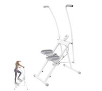 Macchina da arrampicata verticale, con display LCD e maniglia, salire le scale per esercizi di fitness a casa, cyclette portatile, portata fino a 100 kg (bianco)