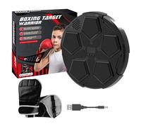 Macchina da boxe con LED, 32 x 5 x 31,5 cm, attrezzatura per allenamento regolabile a 6 velocità, montaggio a parete, per ragazzi, ragazze, ragazzi e bambini