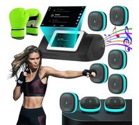 Macchina da boxe da parete, velocità e modalità regolabili, schermo HD, include guanti, attrezzatura per fitness musicale per adulti e bambini