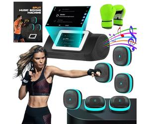 Macchina da boxe da parete, velocità e modalità regolabili, schermo HD, include guanti, attrezzatura per fitness musicale per adulti e bambini