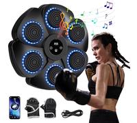 Macchina da boxe musicale, 2024, nuova macchina da boxe Bluetooth da parete con guantoni da boxe, 9 modalità di velocità e modalità di conteggio, macchina da boxe musicale per adulti e bambini