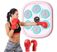 Macchina da boxe musicale, 9 modalità di velocità musicale, boxing machine con guanti, boxing, smart bluetooth music pugile elettronico, LED boxe da parete musica per adulti e bambini per palestra
