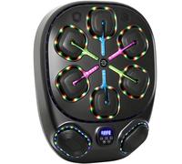 Macchina Da Boxe Musicale A Parete Con 9 Modalità, Luci Led E Connessione Bluetooth, 61x48x11 Cm, Nero