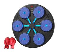 Macchina da Boxe Musicale, Allenatore di Boxe Bluetooth Intelligente con Luce a LED, Bersaglio da Boxe Musicale Montato a Parete con Guantoni da Boxe per Palestra Domestica (BLUE)