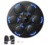 Macchina da Boxe Musicale, Attrezzatura Elettronica Intelligente per la Boxe con Guantoni, Bersaglio da Boxing Musicale Bluetooth Montato a parete per Adulti e Bambini, 9 Modalità