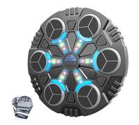 Macchina da boxe musicale con guantoni da boxe,Macchina da boxe interna montata a parete con sensore LED Bluetooth,Luce intelligente interattiva