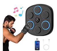 Macchina da boxe musicale per adulti/bambini Smart Music Boxing Machine Wall Mounted Decompression Wall Target Toys Boxing Trainer Black without gloves