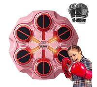 Macchina da boxe per montaggio a parete, Macchina da boxe elettronica | da intelligente con musica,Guanti inclusi Punzonatrice per allenamento muscolare per bambini per sala studio, came