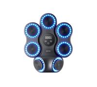 Prixton Macchina da Boxe Musicale Combat PRO BM150, Bluetooth e Luci LED, 11 modalità e 9 velocità, Guanti Inclusi, Allenamento Interattivo da Parete per la Casa