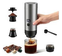 Macchina da caffè 3-in-1 portatile con batteria - 20 bar, estrazione a freddo/caldo, compatibile con capsule e caffè macinato, 7800 mAh USB-C, mini macchina da caffè per campeggio, auto, ufficio e