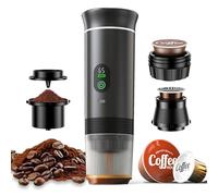 Macchina da caffè a batteria C70A, 12 V, macchina da caffè portatile per auto, campeggio, viaggio con display digitale, estrazione 2s, 5 tazze di caffè espresso per un carico, per polvere di caffè e