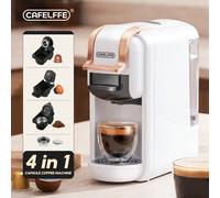 Macchina da caffè a capsule 4 in 1 Cafelffe, macchina da caffè completamente automatica da 19 bar con funzione di erogazione calda e fredda. Riscaldamento istantaneo per un'erogazione rapida, volume d