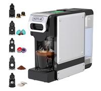 Macchina da caffè a capsule, 5 in 1 multifunzione macchina da caffè per Nespresso originale/per Dolce Gusto/A MODO MIO/ESE (44 mm) e caffè pre-macinato, 7 impostazioni di quantità d'acqua (ST-550)