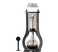 Macchina da caffè Cold Brew con supporto in legno, set di caffettiere in vetro, resistente al calore, filtro denso, 100 carte da filtro, cucchiaio da portata