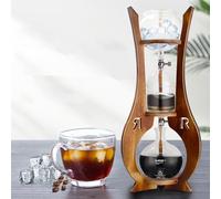 Macchina da caffè Cold Brew con tecnologia a goccia lenta, supporto in legno per uso domestico e ufficio