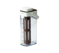 Macchina da caffè Cold Brew da 1000 ml, con filtro a rete sottile staccabile e guarnizione sicura per preparare tè freddo e bevande (bianco)