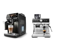 Macchina da caffè completamente automatica Philips Serie 5400 - Sistema per il latte LatteGo e GASTROBACK Design Espresso Barista Pro, nero, acciaio inossidabile-argento