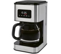 Macchina da caffè con filtro ProfiCook® con caraffa in vetro | fino a 14 tazze | Sistema antigoccia | Display con indicazione dell'ora | Alloggiamento in acciaio inossidabile | 900 W | PC-KA 1299