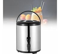 macchina da caffè, Dispenser for urna da caffè in acciaio 12 litri(Black,12L)