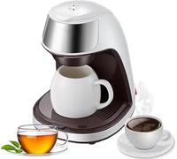 Macchina da caffè Elettrica, Gocciolamento Automatico Home Office Macchina da caffè Multifunzione A Tazza Singola Brew Tea Coffee Powder, capacità 300 Ml, Estrazione A Vapore