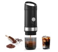 Macchina da caffè elettrica portatile, macchina da caffè da viaggio e campeggio, macchina da caffè da 12 V con autoriscaldamento, ricaricabile, 3-5 minuti autoriscaldante, caffè macinato, per