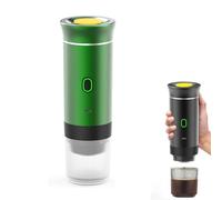 Macchina da caffè espresso elettrica portatile 3 in 1, mini piccola macchina da caffè, senza fili, con cialde autoriscaldanti, per auto, casa, ufficio, campeggio, viaggi, 3 in 1 (verde)