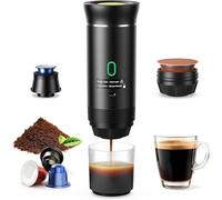 Macchina da Caffè Espresso Elettrica Portatile, Macchina Caffe Portatile 3 In 1 Macchina Caffe, 5 Minuti Auto-Riscaldamento, con USB-C, Compatibile con Piccole Capsule, Grandi Capsule, Caffe Macinato
