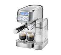 MACCHINA DA CAFFÈ ESPRESSO MANUALE CASO EspressoGourmet Latte, Compatibile con Caffè macinato, cialde E.S.E., Pressione pompa 20 bar, Potenza 1350 W, Serbatoio acqua 1,5 l, Argento, Trasparente