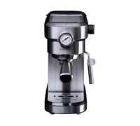 MACCHINA DA CAFFÈ ESPRESSO MANUALE GASTRONOMA 18110001, Compatibile con Caffè macinato, Pressione pompa 15 bar, Potenza 1350 W, Serbatoio acqua 1,1 l, Argento, Nero