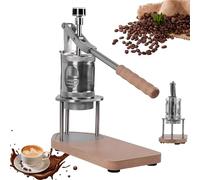 Macchina da Caffè Espresso Manuale, Macchina da Caffè 6-9 Bar con Manometro, Portafiltro Senza Fondo da 51mm, Portatile e Smontabile, per Casa, Ufficio e Campeggio